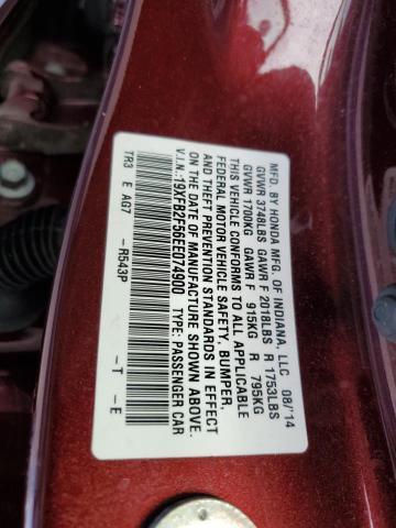 Photo 12 VIN: 19XFB2F56EE074900 - HONDA CIVIC LX 