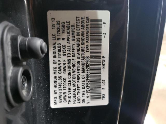 Photo 11 VIN: 19XFB2F56EE202908 - HONDA CIVIC LX 