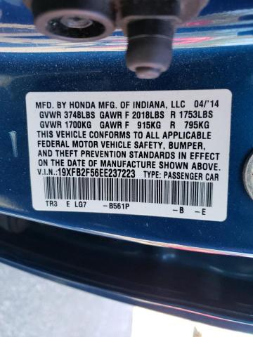 Photo 11 VIN: 19XFB2F56EE237223 - HONDA CIVIC LX 