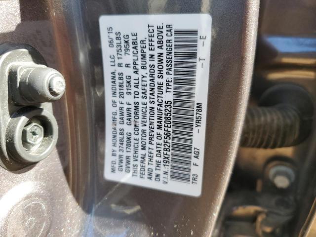 Photo 11 VIN: 19XFB2F56FE085235 - HONDA CIVIC 