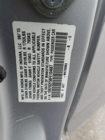 Photo 11 VIN: 19XFB2F56FE104687 - HONDA CIVIC LX 