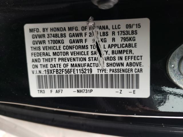 Photo 9 VIN: 19XFB2F56FE115219 - HONDA CIVIC LX 