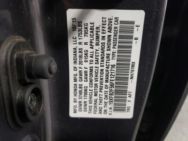 Photo 9 VIN: 19XFB2F56FE121716 - HONDA CIVIC LX 