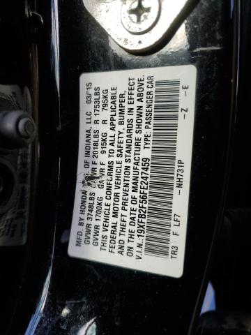 Photo 11 VIN: 19XFB2F56FE247459 - HONDA CIVIC LX 