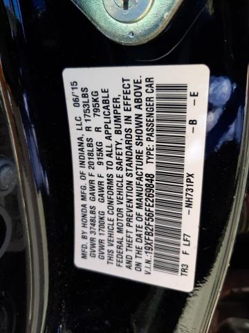 Photo 11 VIN: 19XFB2F56FE269848 - HONDA CIVIC LX 