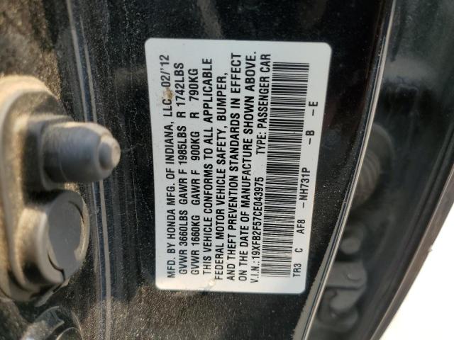 Photo 11 VIN: 19XFB2F57CE043975 - HONDA CIVIC LX 