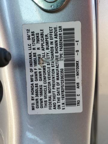 Photo 9 VIN: 19XFB2F57CE062350 - HONDA CIVIC LX 