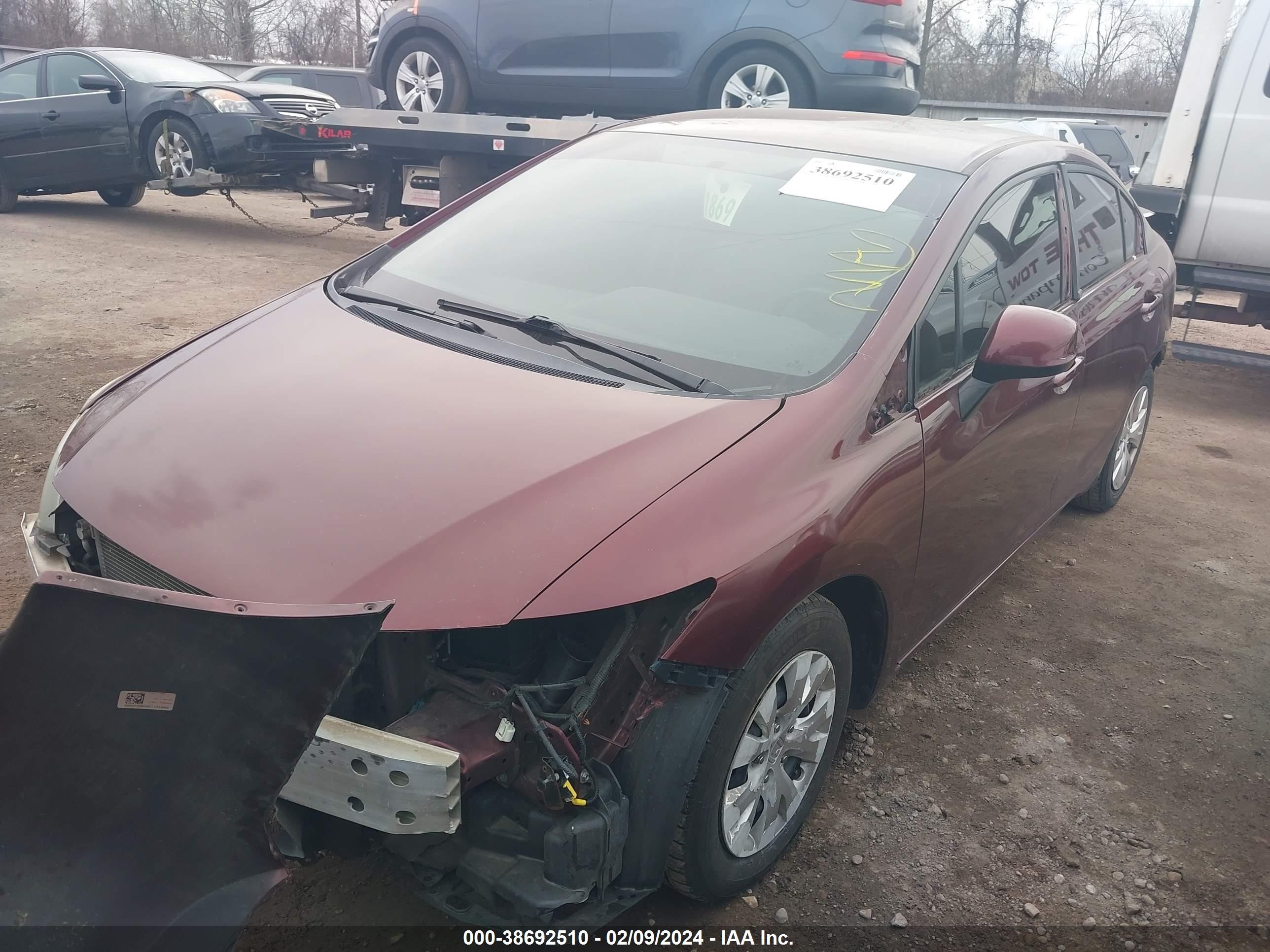 Photo 1 VIN: 19XFB2F57CE110378 - HONDA CIVIC 