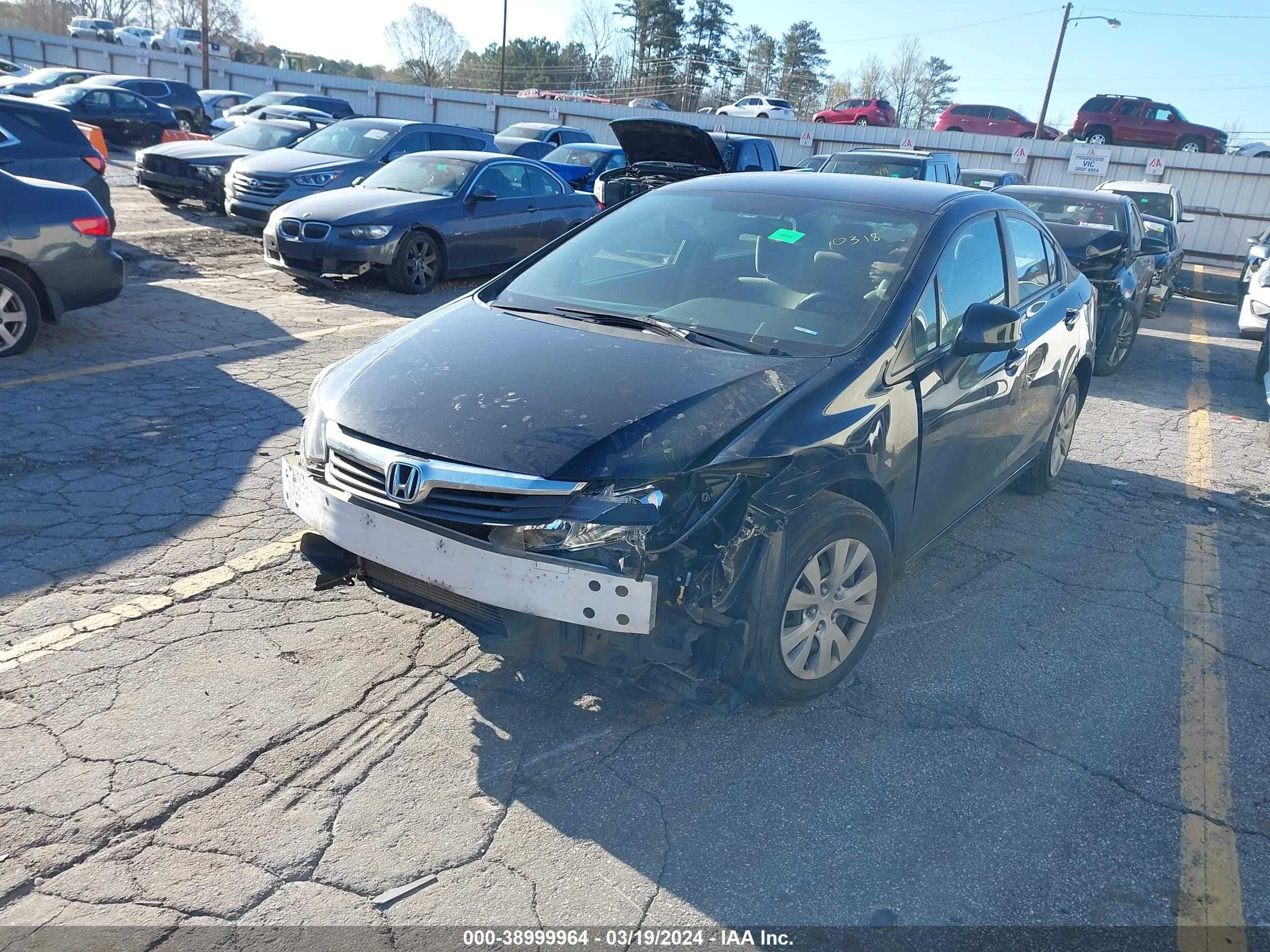 Photo 1 VIN: 19XFB2F57CE334394 - HONDA CIVIC 