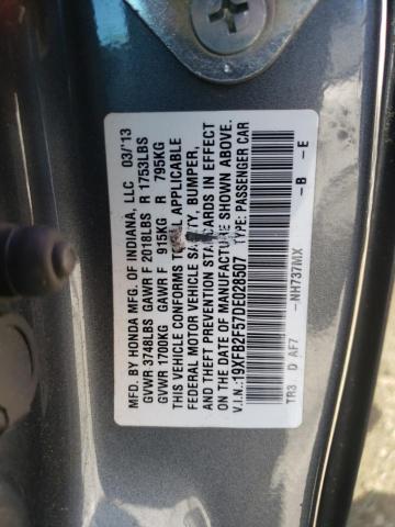 Photo 11 VIN: 19XFB2F57DE028507 - HONDA CIVIC LX 