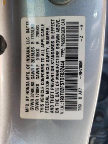 Photo 11 VIN: 19XFB2F57DE032444 - HONDA CIVIC LX 