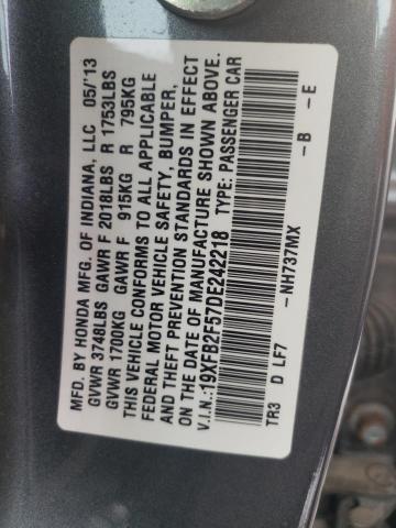 Photo 9 VIN: 19XFB2F57DE242218 - HONDA CIVIC LX 