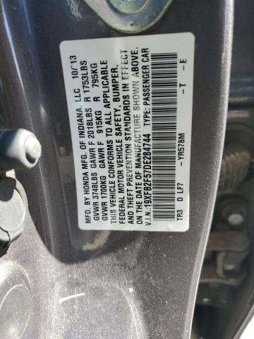 Photo 9 VIN: 19XFB2F57DE284744 - HONDA CIVIC LX 