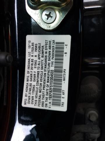 Photo 11 VIN: 19XFB2F57EE004533 - HONDA CIVIC 