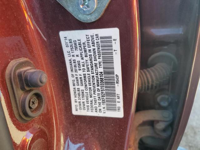 Photo 12 VIN: 19XFB2F57EE068104 - HONDA CIVIC LX 