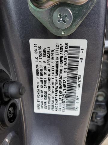 Photo 11 VIN: 19XFB2F57EE081211 - HONDA CIVIC 