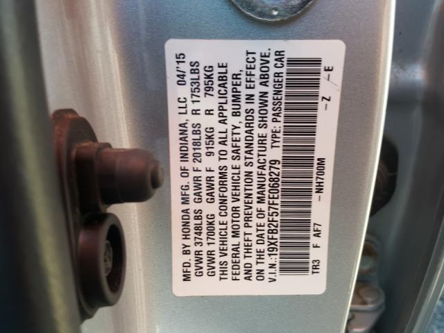 Photo 9 VIN: 19XFB2F57FE068279 - HONDA CIVIC LX 