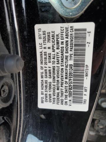 Photo 11 VIN: 19XFB2F57FE091349 - HONDA CIVIC 