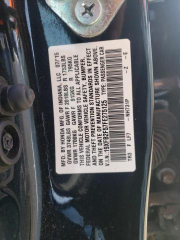 Photo 11 VIN: 19XFB2F57FE275125 - HONDA CIVIC 