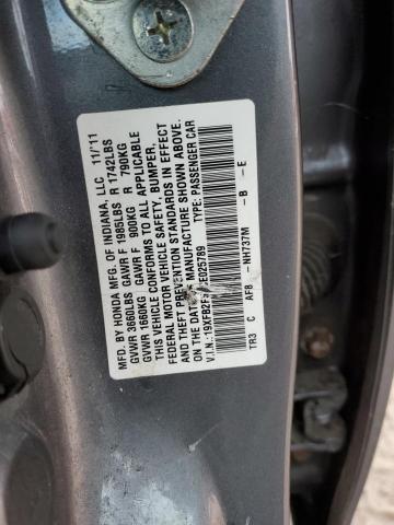 Photo 12 VIN: 19XFB2F58CE025789 - HONDA CIVIC 