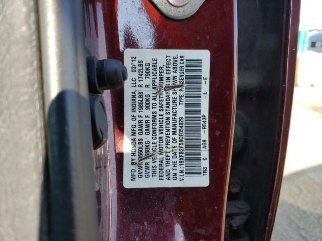 Photo 11 VIN: 19XFB2F58CE054029 - HONDA CIVIC LX 