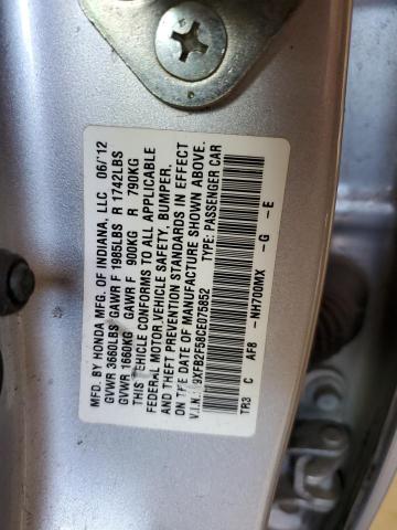 Photo 11 VIN: 19XFB2F58CE075852 - HONDA CIVIC 