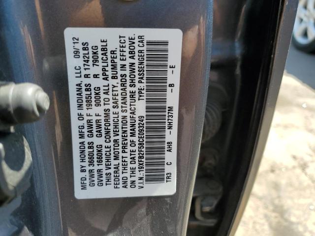 Photo 11 VIN: 19XFB2F58CE093249 - HONDA CIVIC 