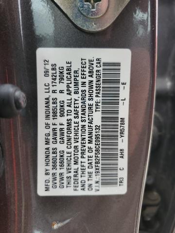 Photo 11 VIN: 19XFB2F58CE095132 - HONDA CIVIC LX 