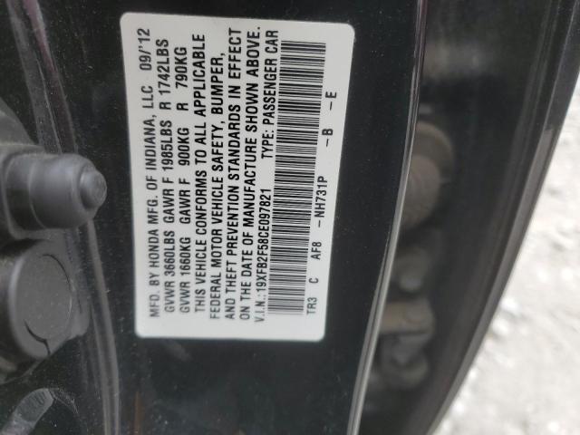 Photo 11 VIN: 19XFB2F58CE097821 - HONDA CIVIC LX 