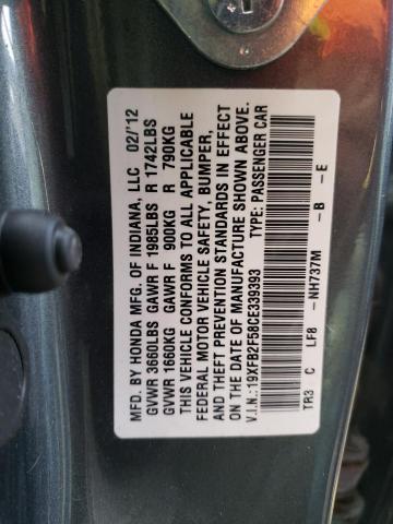 Photo 9 VIN: 19XFB2F58CE339393 - HONDA CIVIC LX 