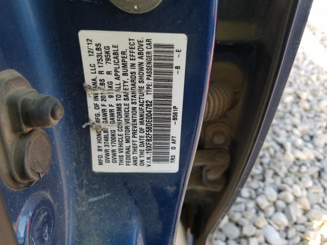 Photo 9 VIN: 19XFB2F58DE004782 - HONDA CIVIC LX 