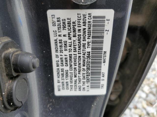 Photo 12 VIN: 19XFB2F58DE013644 - HONDA CIVIC LX 