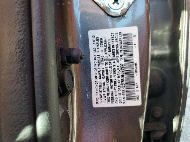 Photo 9 VIN: 19XFB2F58DE098937 - HONDA CIVIC LX 