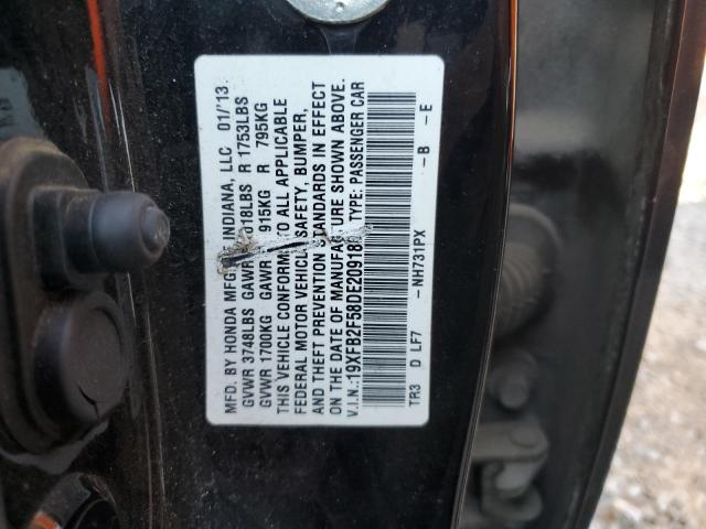 Photo 12 VIN: 19XFB2F58DE209180 - HONDA CIVIC 4D E 