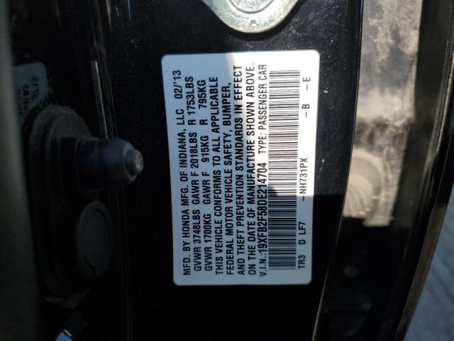 Photo 11 VIN: 19XFB2F58DE214704 - HONDA CIVIC LX 