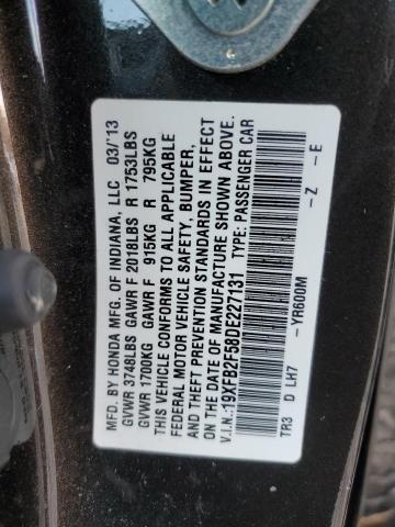 Photo 11 VIN: 19XFB2F58DE227131 - HONDA CIVIC 