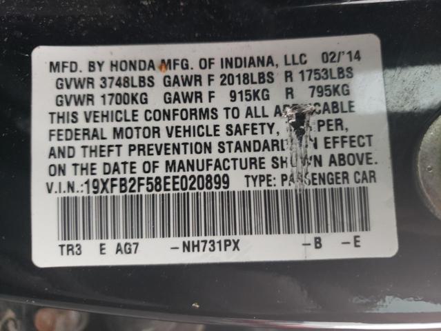 Photo 9 VIN: 19XFB2F58EE020899 - HONDA CIVIC LX 