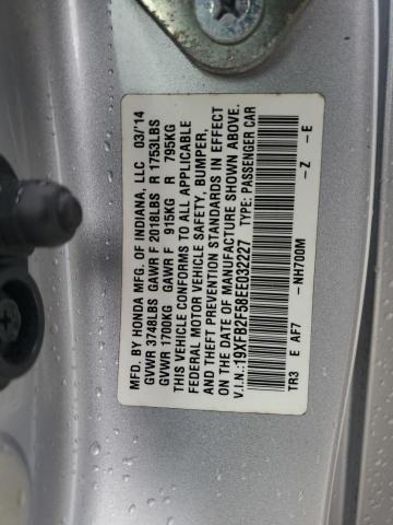 Photo 12 VIN: 19XFB2F58EE032227 - HONDA CIVIC LX 