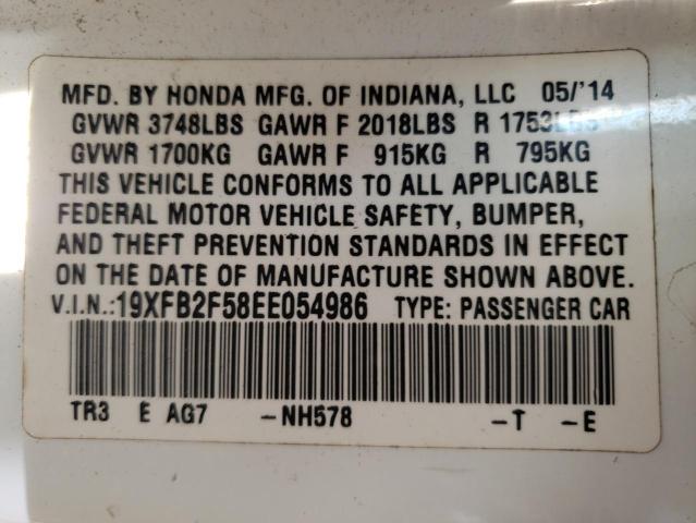 Photo 11 VIN: 19XFB2F58EE054986 - HONDA CIVIC 