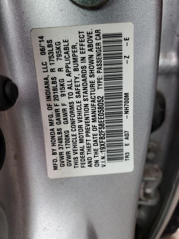 Photo 11 VIN: 19XFB2F58EE058052 - HONDA CIVIC LX 