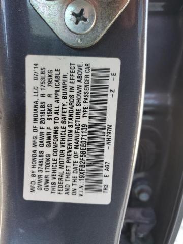 Photo 11 VIN: 19XFB2F58EE071139 - HONDA CIVIC LX 