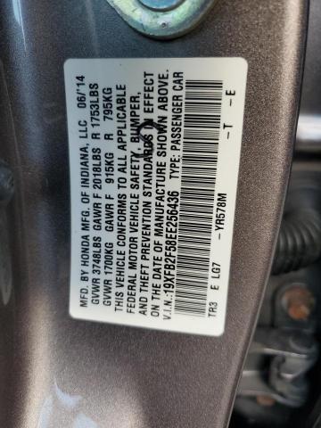 Photo 11 VIN: 19XFB2F58EE256436 - HONDA CIVIC LX 