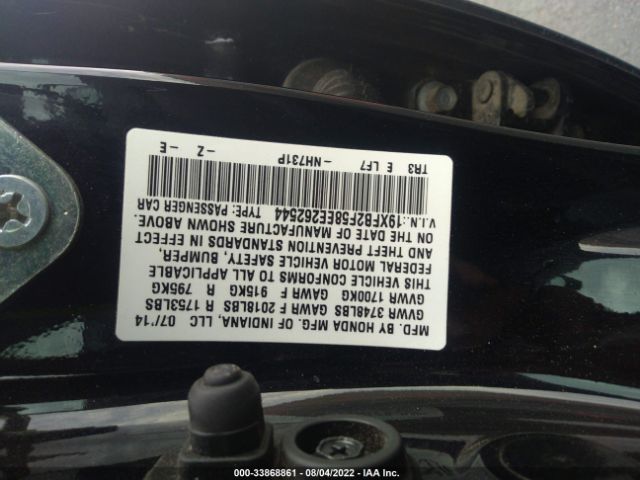 Photo 8 VIN: 19XFB2F58EE262544 - HONDA CIVIC SEDAN 