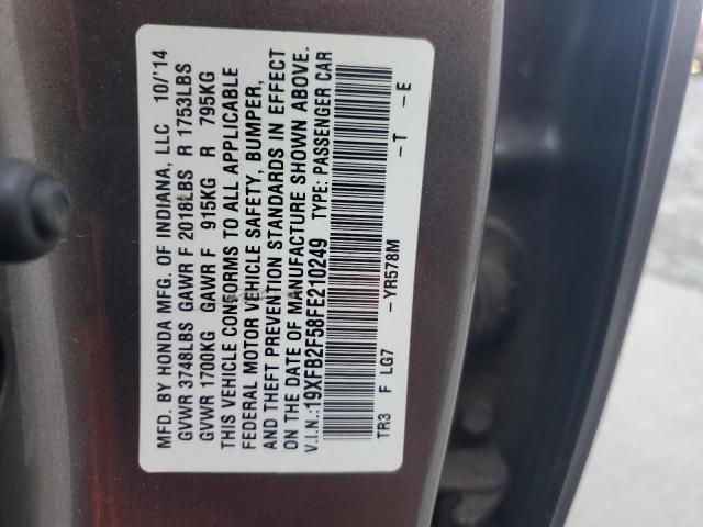 Photo 11 VIN: 19XFB2F58FE210249 - HONDA CIVIC LX 