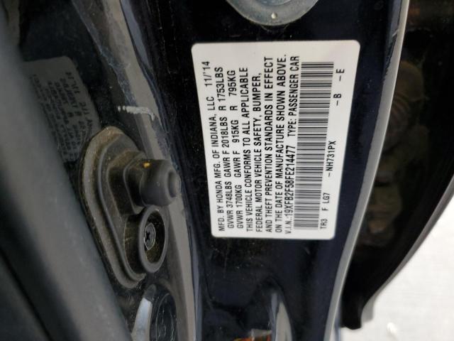 Photo 12 VIN: 19XFB2F58FE214477 - HONDA CIVIC 