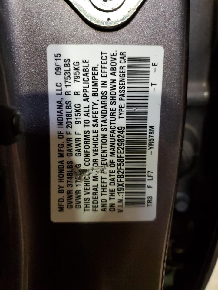 Photo 11 VIN: 19XFB2F58FE298249 - HONDA CIVIC LX 