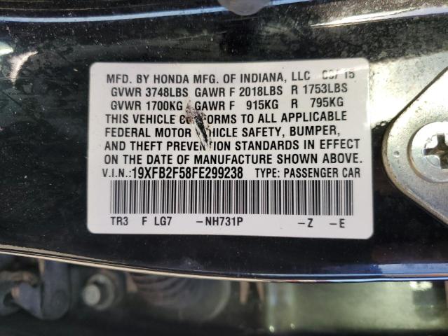 Photo 11 VIN: 19XFB2F58FE299238 - HONDA CIVIC 