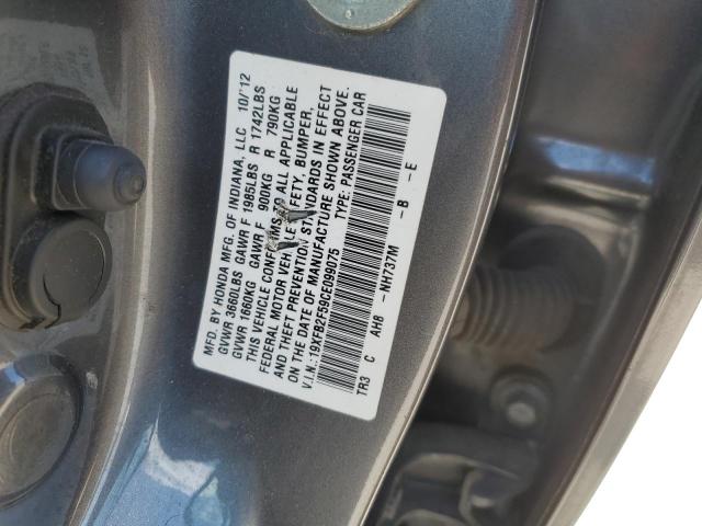 Photo 12 VIN: 19XFB2F59CE099075 - HONDA CIVIC LX 