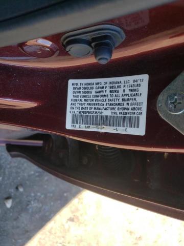 Photo 11 VIN: 19XFB2F59CE352301 - HONDA CIVIC LX 