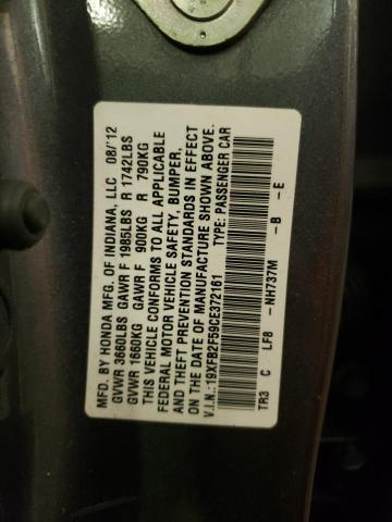 Photo 11 VIN: 19XFB2F59CE372161 - HONDA CIVIC LX 